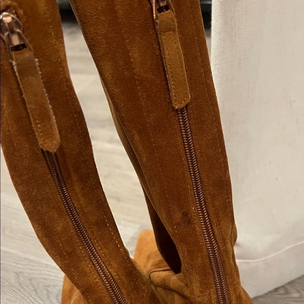 Marlo Tan Over-the-Knee Suede Boot